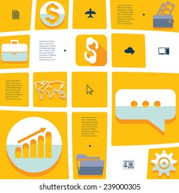 business flat infographic