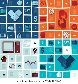 business flat infographic
