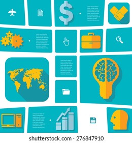 business flat infographic