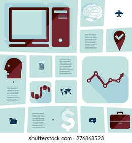 business flat infographic