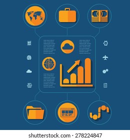 business flat infographic