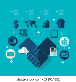 business flat infographic