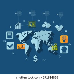 business flat infographic