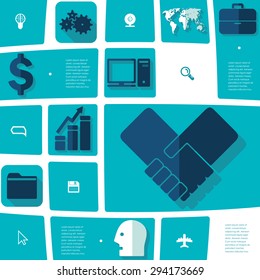 business flat infographic