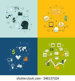 business flat infographic