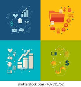 business flat infographic