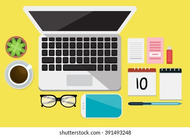 Business Flat lay