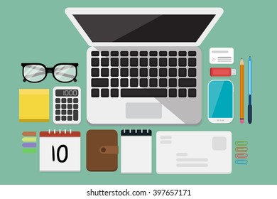 Business Flat lay