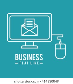 business flat line design 