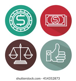 business flat line design 