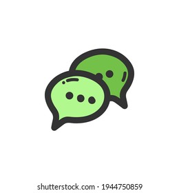 business flat and line icon. Simple hand drawn outline icon.