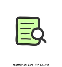 business flat and line icon. Simple hand drawn outline icon.