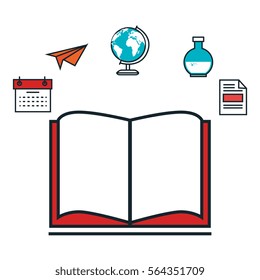 business flat line icons