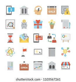Business Flat Vector Icons Collection 