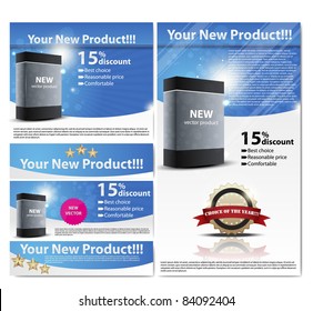 business  flayer. Set for product registration. web 2.0 EPS10 vector