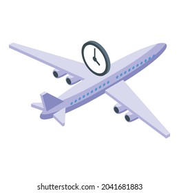 Business flight icon isometric vector. Self work. Choice process