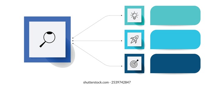 Business flow chart infographics and presentation with gradient