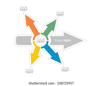 Business flow illustration with arrows, for your presentations