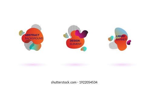 Banderas de fluidos empresariales. Encienden Dinámicamente. Formas orgánicas líquidas verdes y púrpura. Formas De Fluidos Geométricos Ondulados De Moda Moderna. Conjunto de vectores de formas líquidas. Patrón de superposición de degradado de negocio. Elementos del logotipo de la interfaz de usuario digital.
