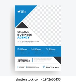 Diseño de plantillas a4 para folletos de negocios, con uso de concepto minimalista para negocios promocionales, diseño de afiches