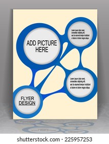 Business  flyer abstract circles and ellipses, EPS10 - vector graphics.