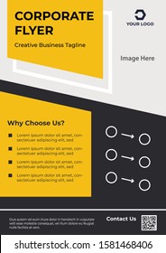 Business flyer abstract vector template. Brochure design, cover modern layout, annual report, poster, flyer in A4 with colorful geometric shapes for business, tech, science and market