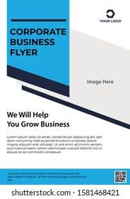 Business flyer abstract vector template. Brochure design, cover modern layout, annual report, poster, flyer in A4 with colorful geometric shapes for business, tech, science and market