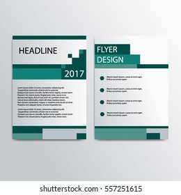 Business flyer brochure in A4 format on the blur background