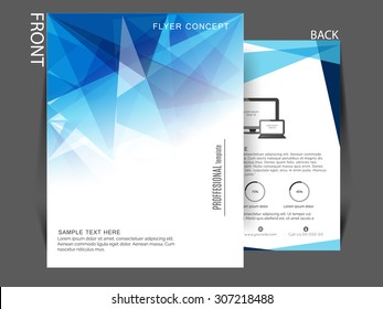 Business flyer, brochure and magazine cover design. vector eps10