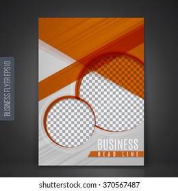 Business Flyer. Brochure template with place for custom picture. Vector EPS10