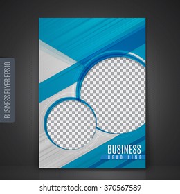 Business Flyer. Brochure template with place for custom picture. Vector EPS10