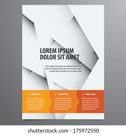 business flyer, brochure vector template