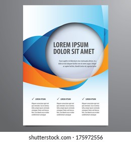 business flyer, brochure vector template