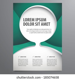 business flyer, brochure vector template