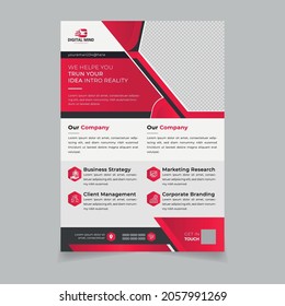business flyer, brochure vector template for your business 