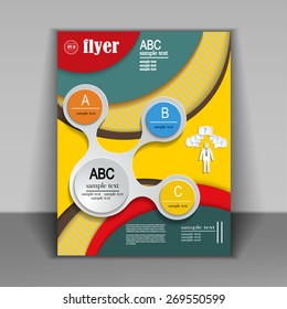 business flyer, brochure vector template