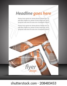 Business flyer, brochure vector template/design with technological pattern/vector illustration