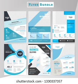 Business flyer Bundle design layout template in A4 size, with nice background, vector eps10