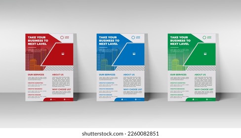 Business flyer. Corporate business flyer design template for print

