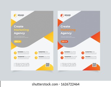 Business Flyer Corporate Flyer Template Brochure Report Color Yellow Orange Gradient