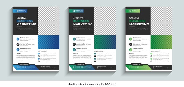 Business Flyer, Corporate Flyer template colorful gradient geometric shape. Brochure design, layout template design, Annual Report, Magazine, Poster, Business Presentation, Portfolio, Banner template.