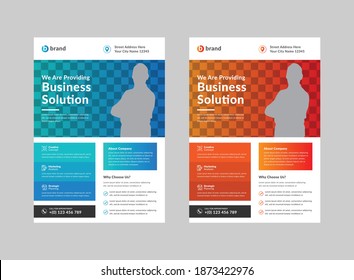 Business Flyer - Corporate Flyer Template Design With Vector