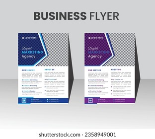 Business Flyer Corporate Flyer Template Geometric shape Flyer Circle Abstract Colorful concepts