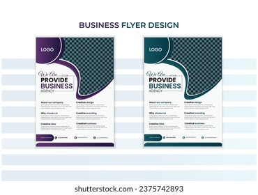 Business Flyer Corporate Flyer Template vector illustration template in A4 size modern Graphic design layout with round graphic elements 8.27x11.69, a4 size, business flyer, clean, company, corporate.