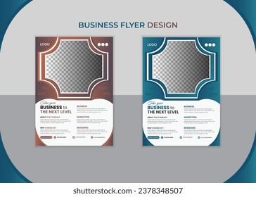 Business Flyer Corporate Flyer Template vector illustration template in A4 size modern Graphic design layout with round graphic elements 8.27x11.69, a4 size, business flyer, clean, company.