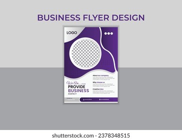 Business Flyer Corporate Flyer Template vector illustration template in A4 size modern Graphic design layout with round graphic elements 8.27x11.69, a4 size, business flyer, clean, company.