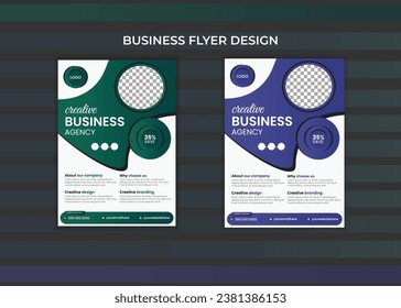 Business Flyer Corporate Flyer Template vector illustration template in A4 size modern orange Graphic design layout with round graphic elements  8.27x11.69, a4 size, business flyer, clean, company.