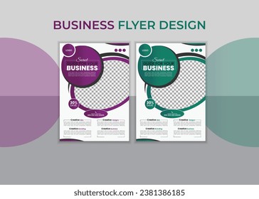 Business Flyer Corporate Flyer Template vector illustration template in A4 size modern orange Graphic design layout with round graphic elements  8.27x11.69, a4 size, business flyer, clean, company.