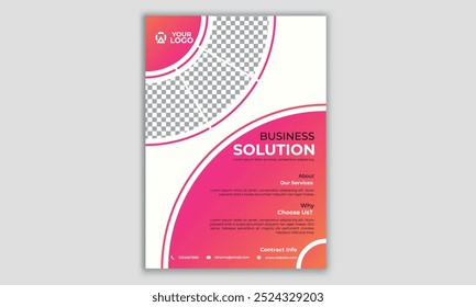 business flyer or corporate flyer template.Annual report brochure flyer design template vector.