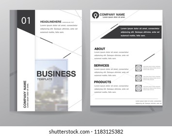 Business Flyer or Cover Design with Abstract square Design Template